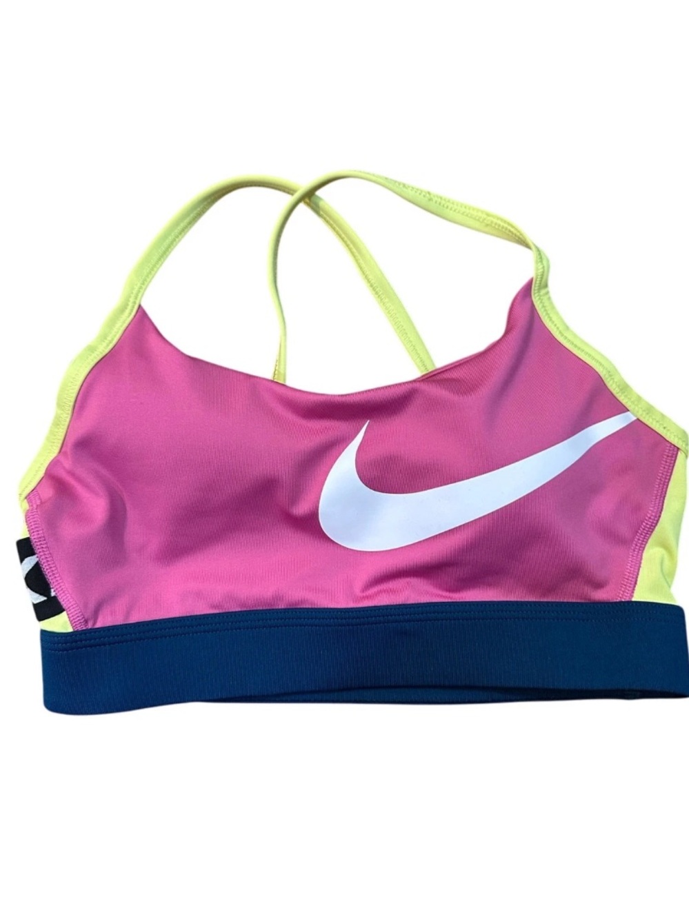 Nike Women's Pink Swoosh Icon Clash Light Support Sports Bra Size Medium